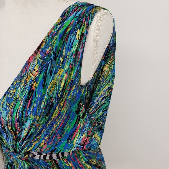 Minuet Abstract Mini Dress Sz S - Picture 6 of 7